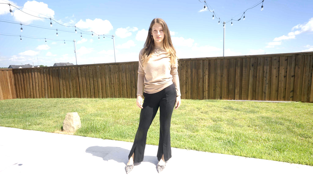 Jade takes a Pool Dip in a Business Outfit