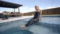 Ivy Goes for a Swim in Leather Pants, Heels and a Top
