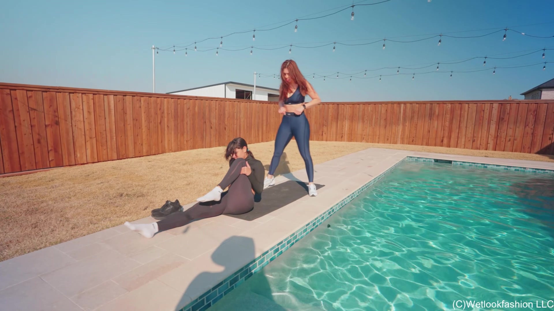 Alexandra and Samantha Have a Wet Workout