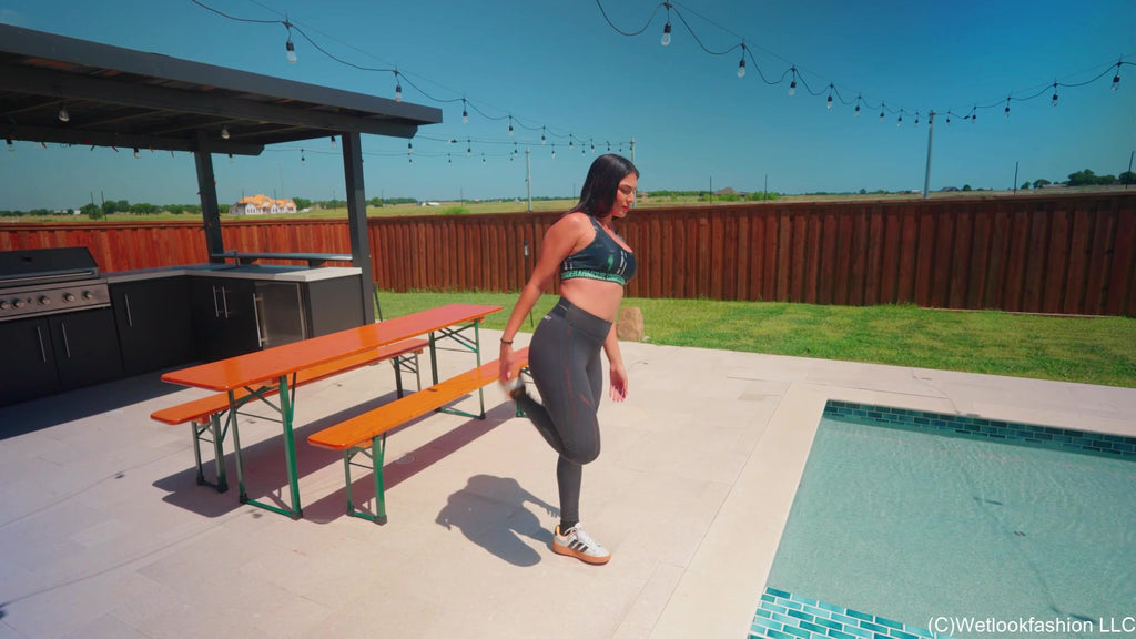 Alexandra Gets Wet for the First Time in a Hot Workout Set