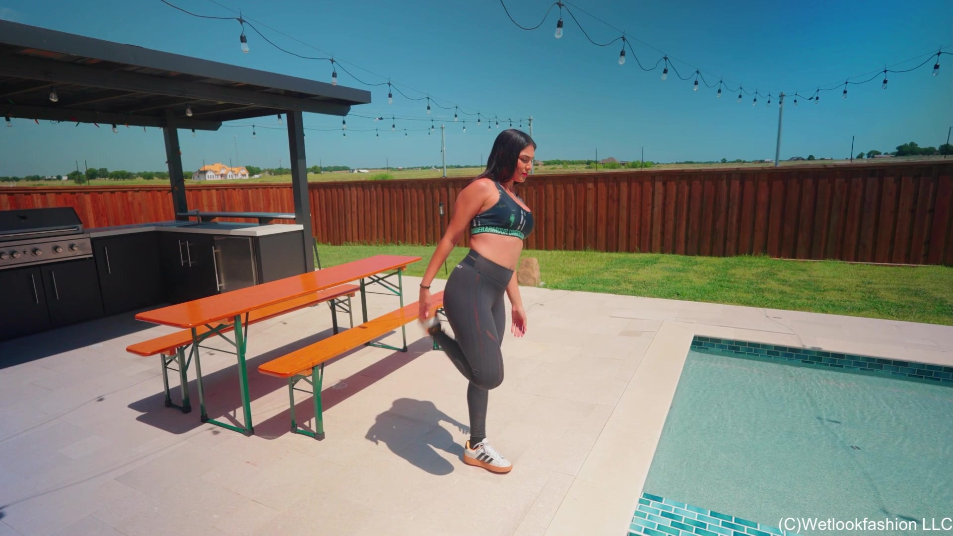 Alexandra Gets Wet for the First Time in a Hot Workout Set