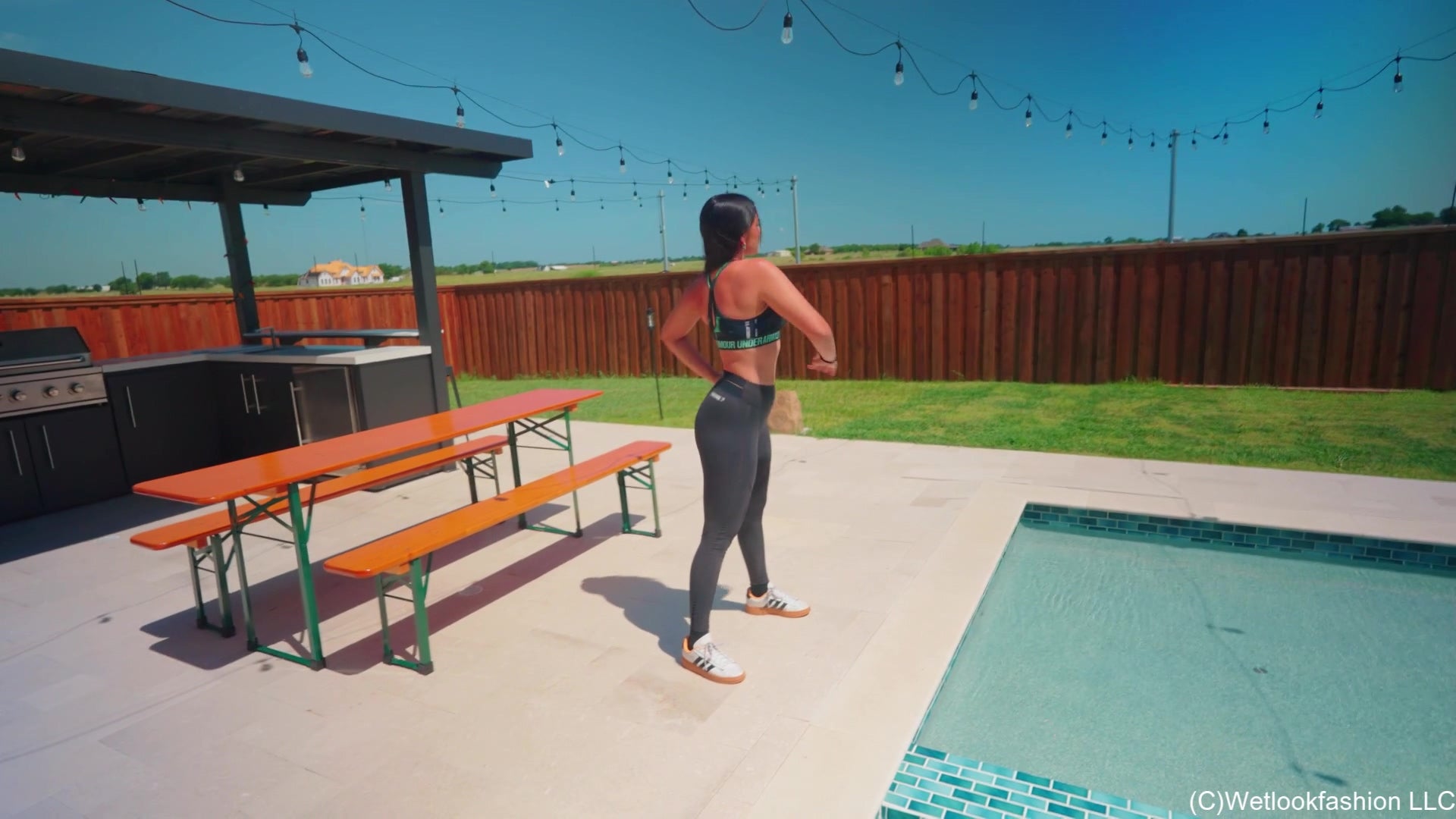 Alexandra Gets Wet for the First Time in a Hot Workout Set