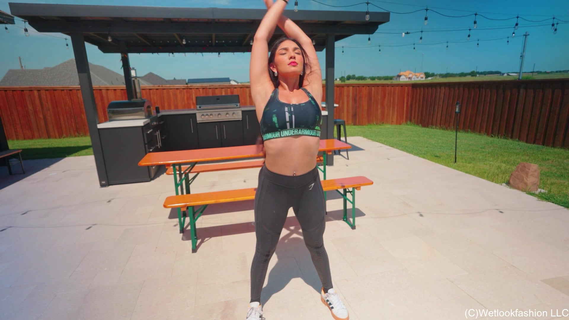 Alexandra Gets Wet for the First Time in a Hot Workout Set