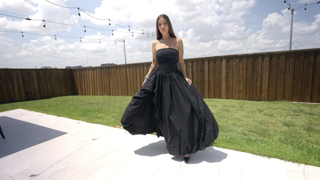 Alix Takes Her First Ever Fully Clothed Swim in a Gown