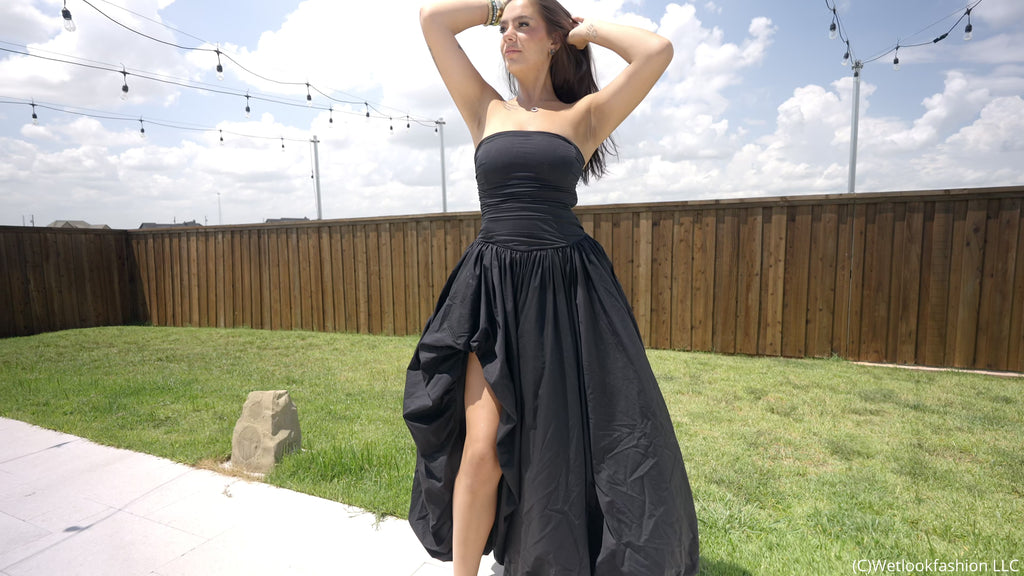 Alix Takes Her First Ever Fully Clothed Swim in a Gown