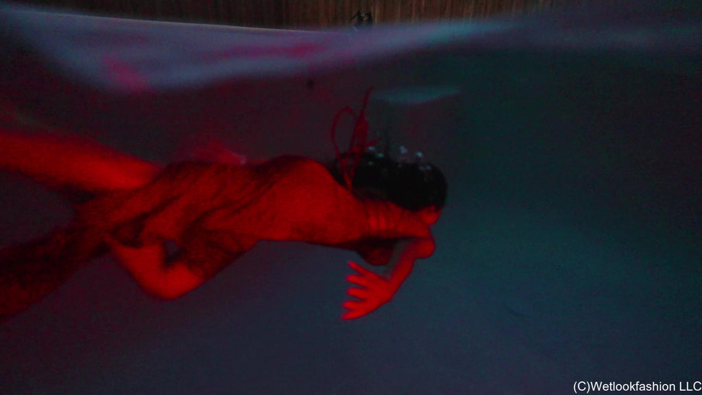 Amy's Sundowner Swim Wearing a Satin Dress for a Night Out