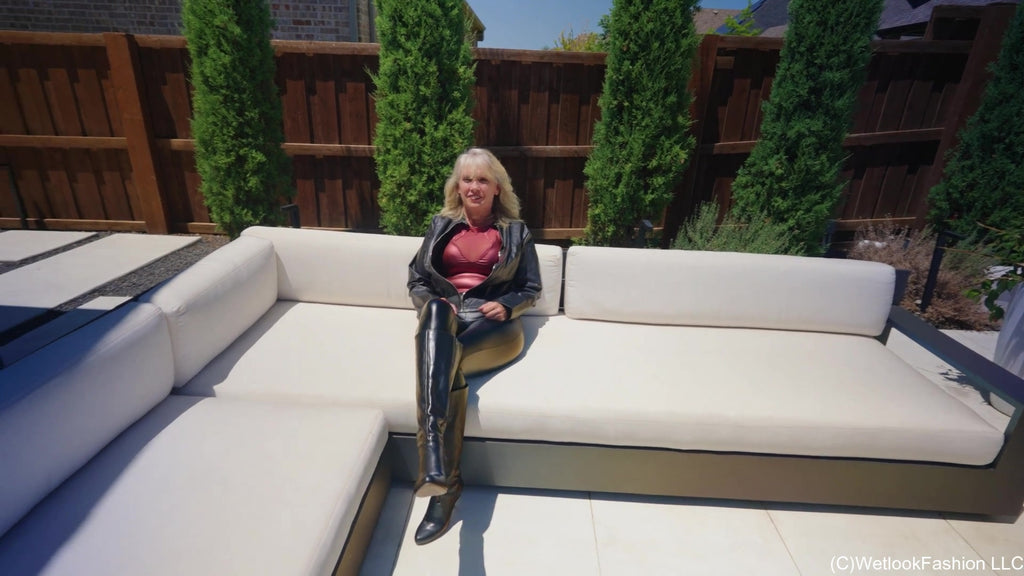 Angel Gets Wet in All PLeather