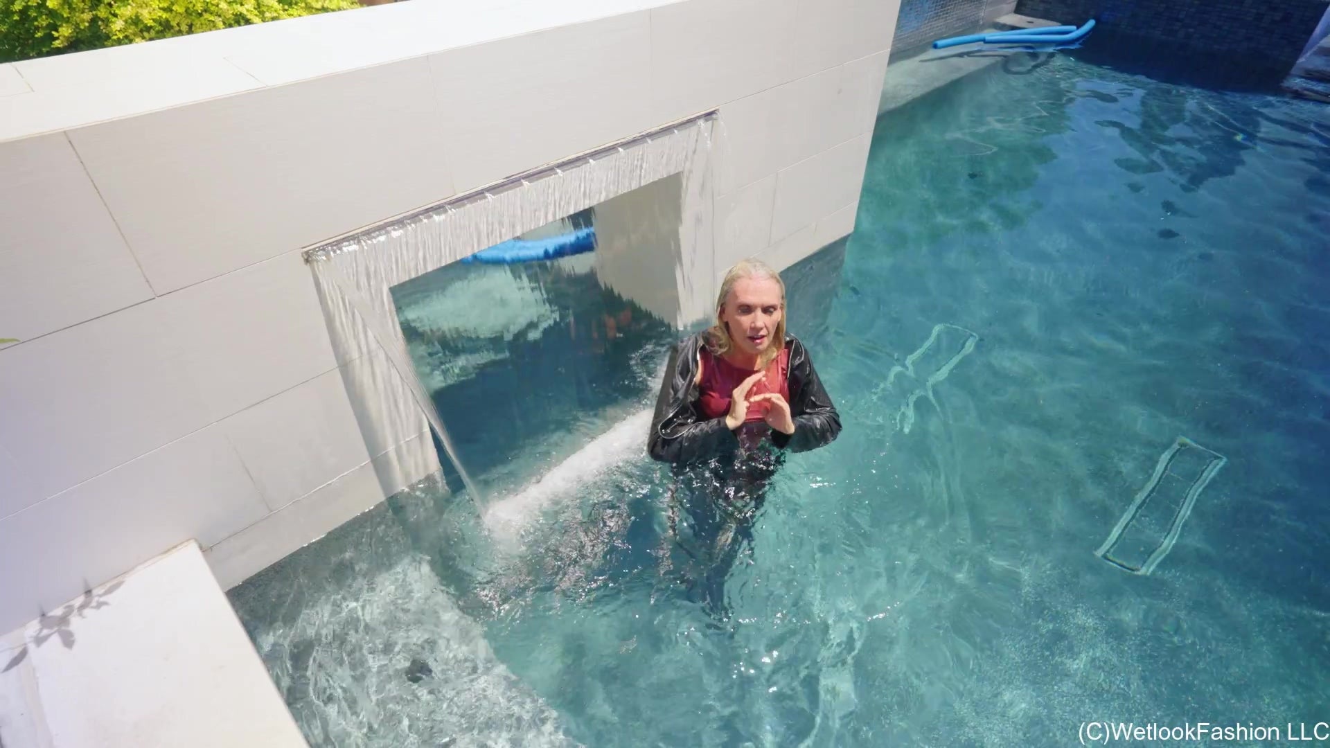 Angel Gets Wet in All PLeather