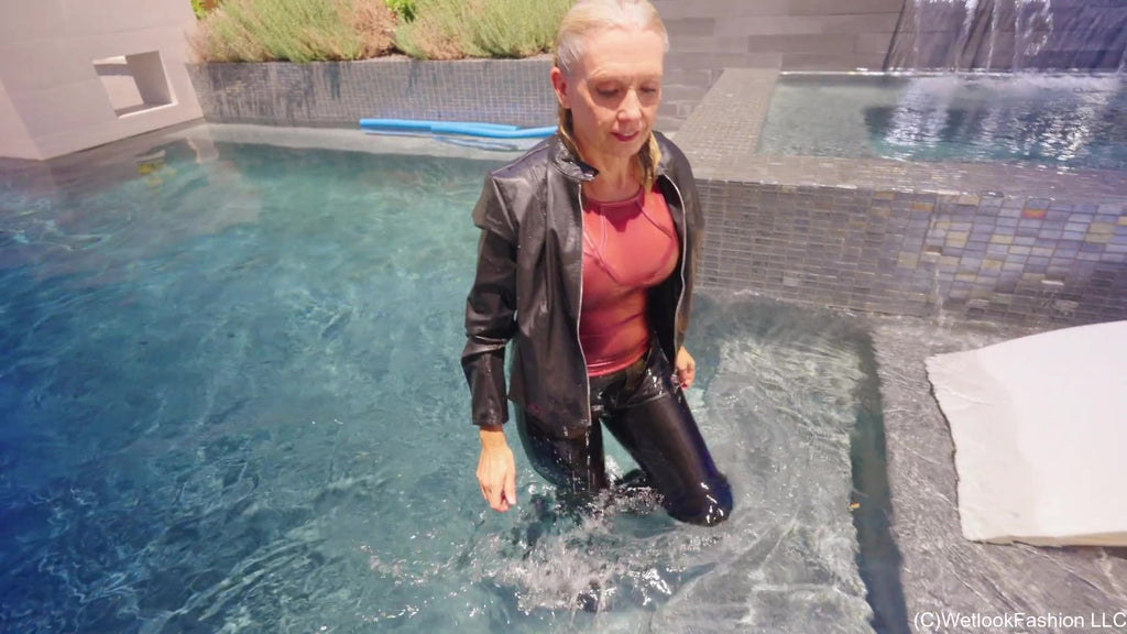 Angel Gets Wet in All PLeather