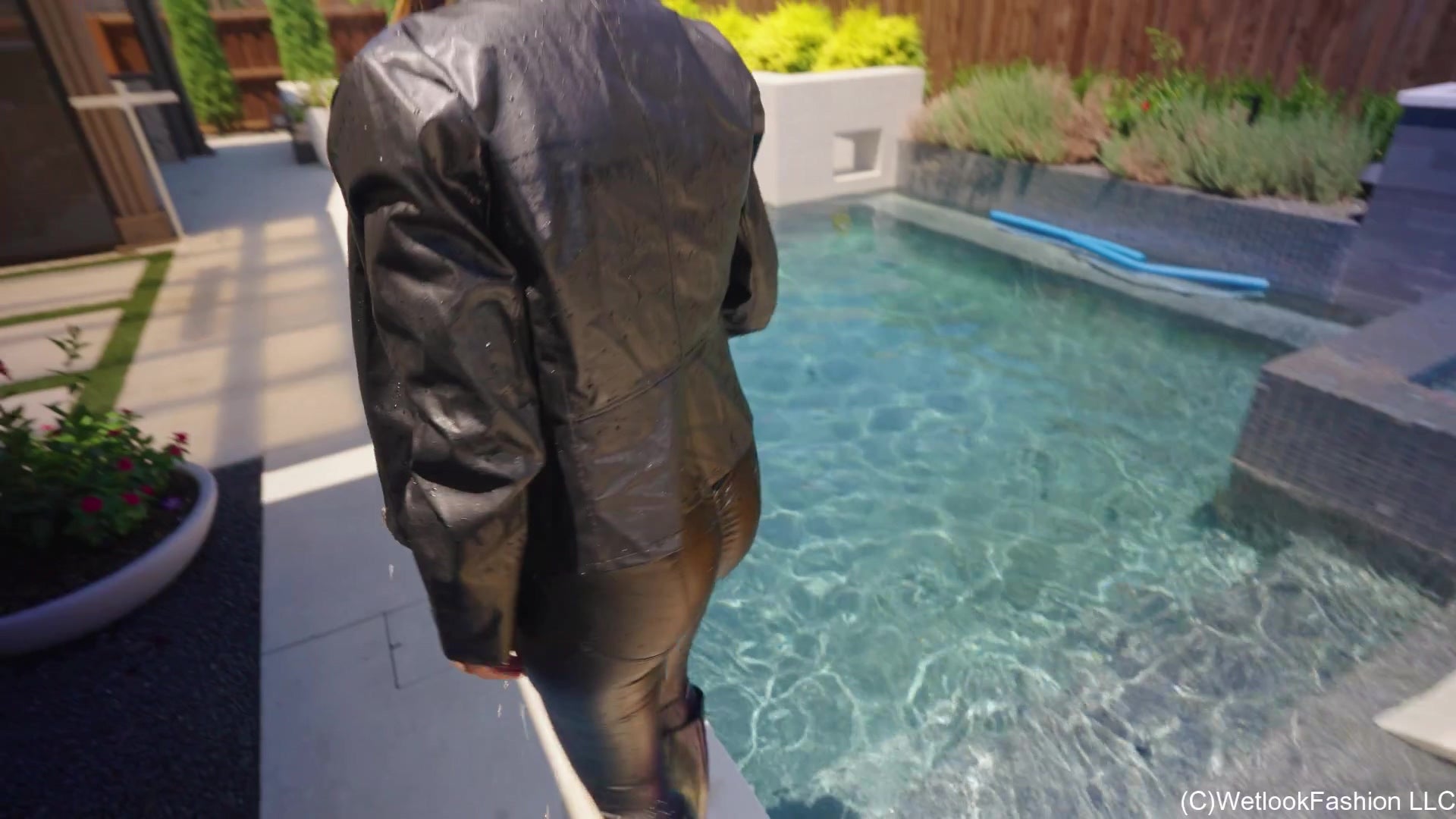 Angel Gets Wet in All PLeather