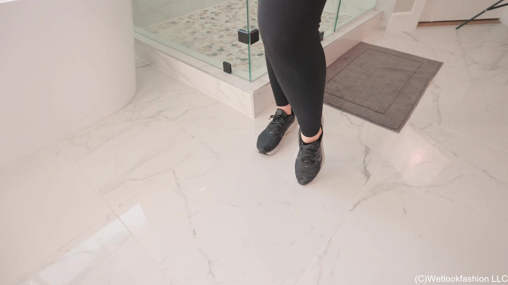 Ariel Takes a Shower in a Sporty Outfit