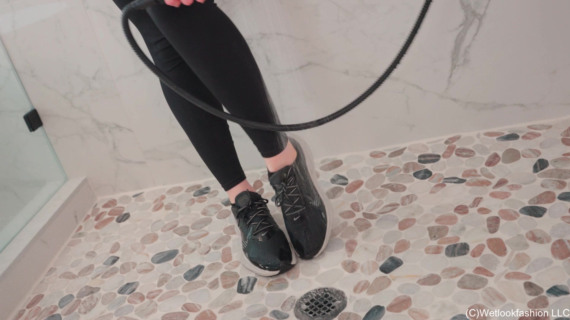 Ariel Takes a Shower in a Sporty Outfit