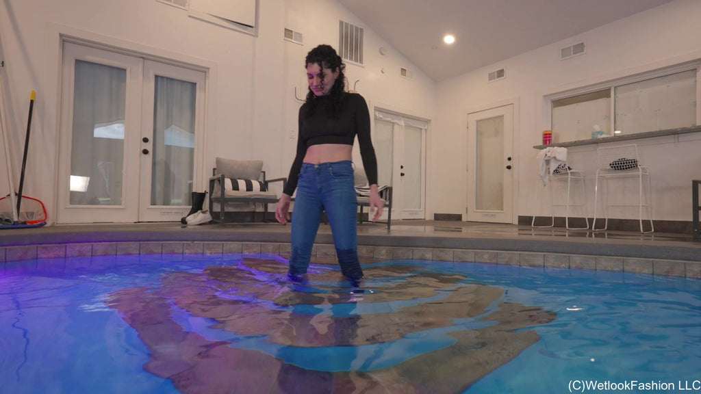 Bella-Seductive Swim in Jeans and Crop Top