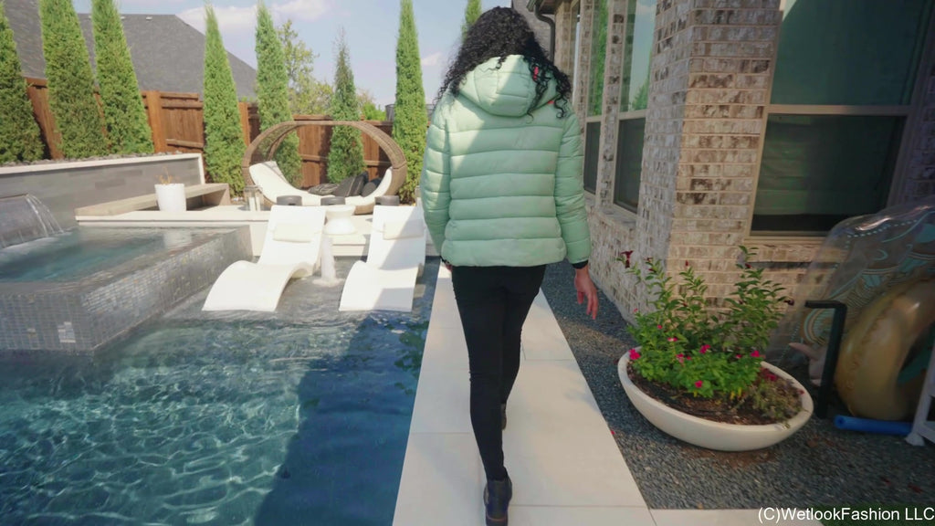 Bella - Winter Swim with a Down Jacket