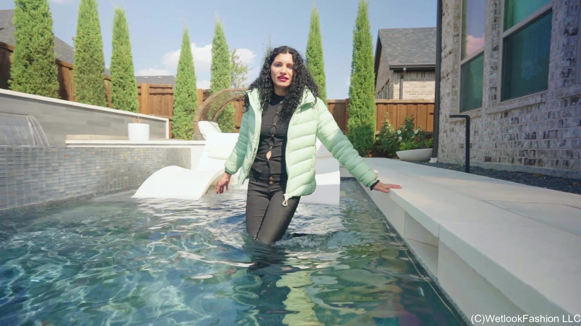 Bella - Winter Swim with a Down Jacket