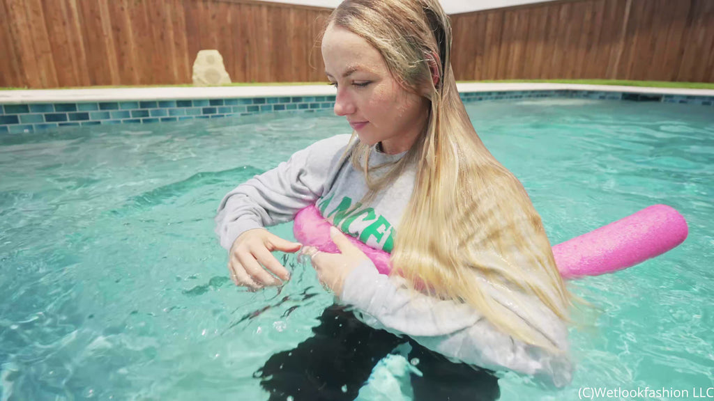 Brinley Cools off after Her Workout