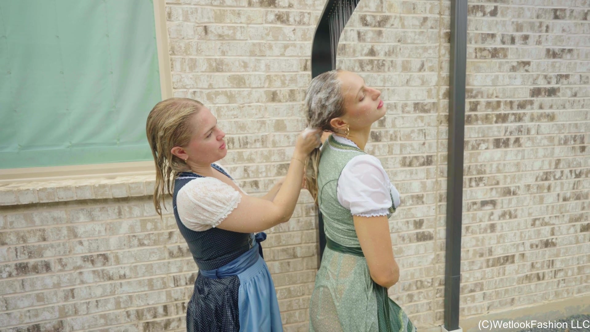 Camille and Summer Have an Affectionate Pool Moment