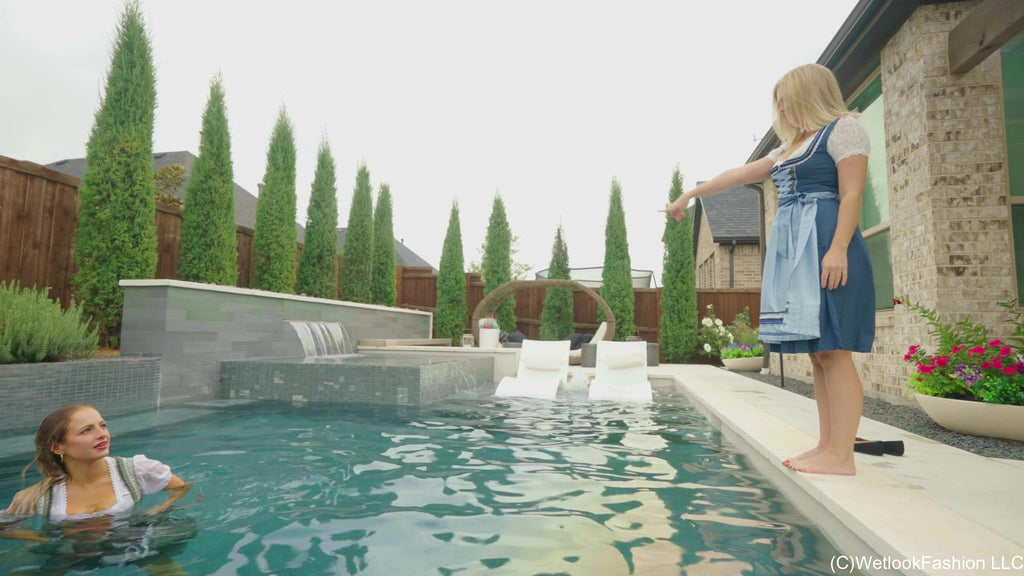 Camille and Summer Have an Affectionate Pool Moment