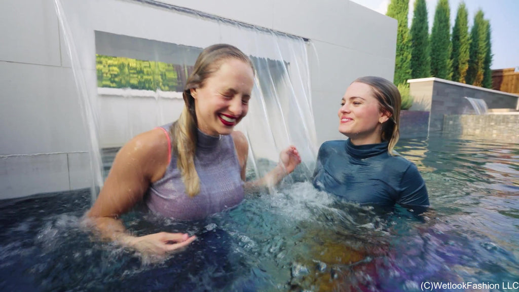 Camille and Summer Wetlook Pool Romance