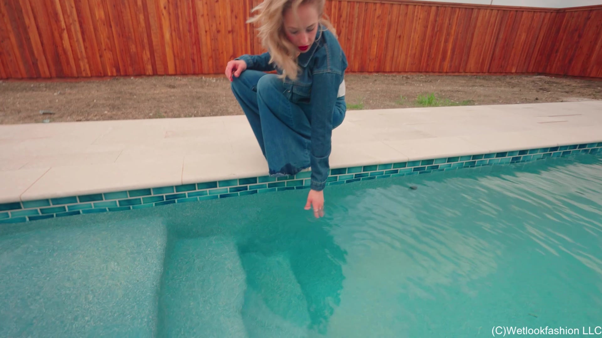 Camille and Tiffany Have a Clothed Pool Date