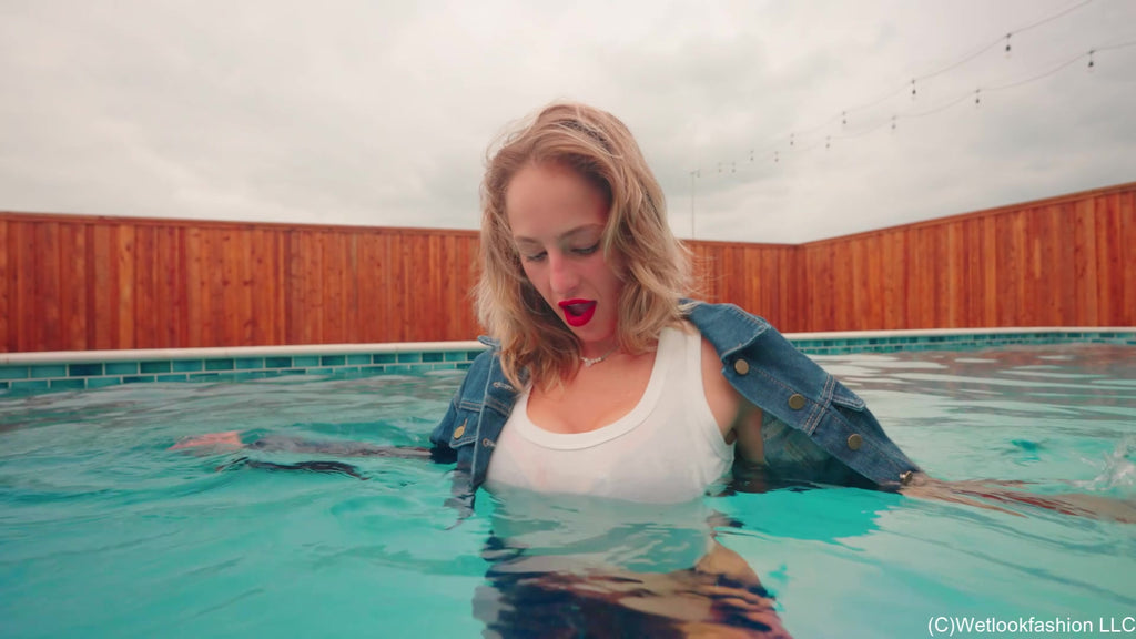 Camille and Tiffany Have a Clothed Pool Date