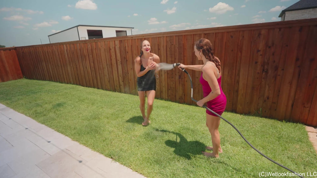 Camille and Tiffany Have a Wet Pool Fling after Clubbing
