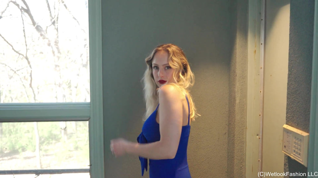 Camille - Ravishing Swim in a Blue Jumpsuit