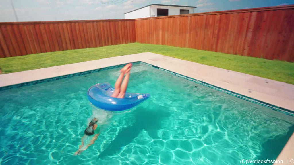 Camille Takes a Dip in a Summer Dress