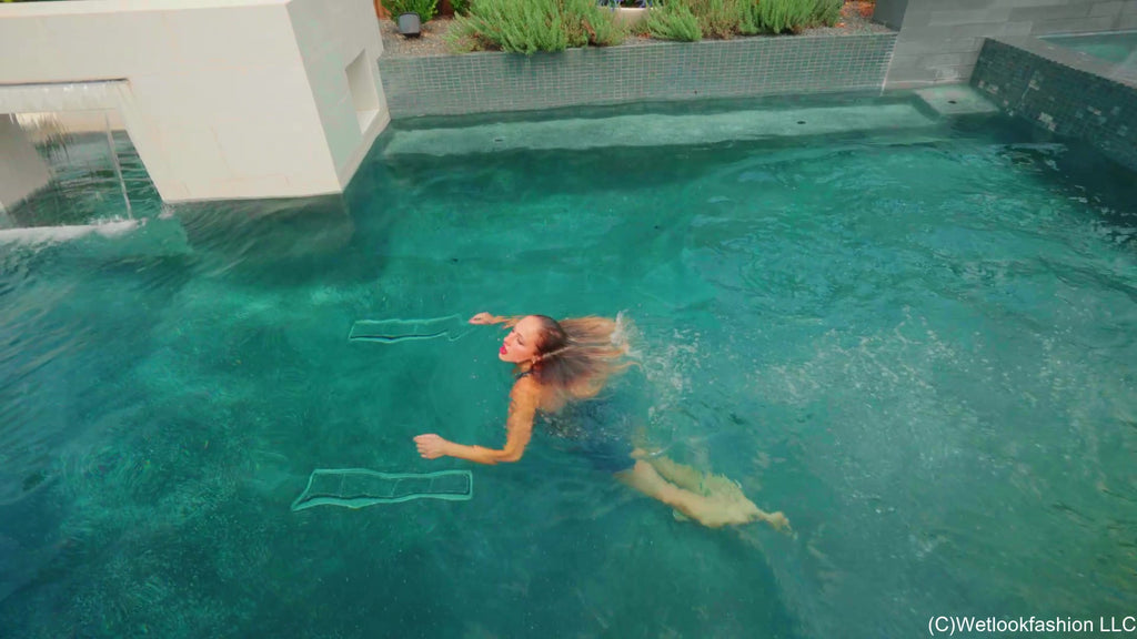 Camille Takes a Dip in Denim Dungarees