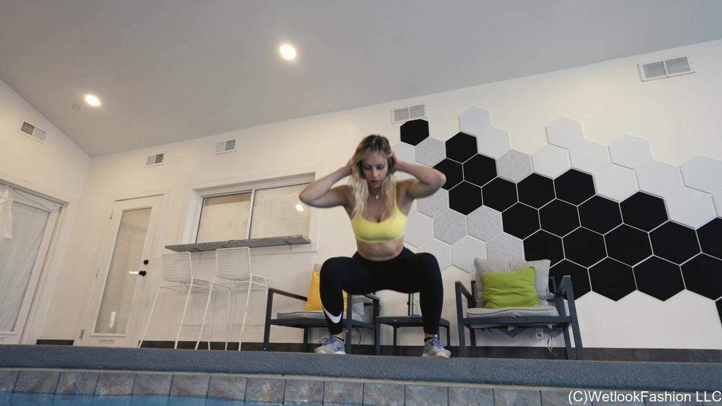 Camille Trains and Swims in Nike Workout Gear