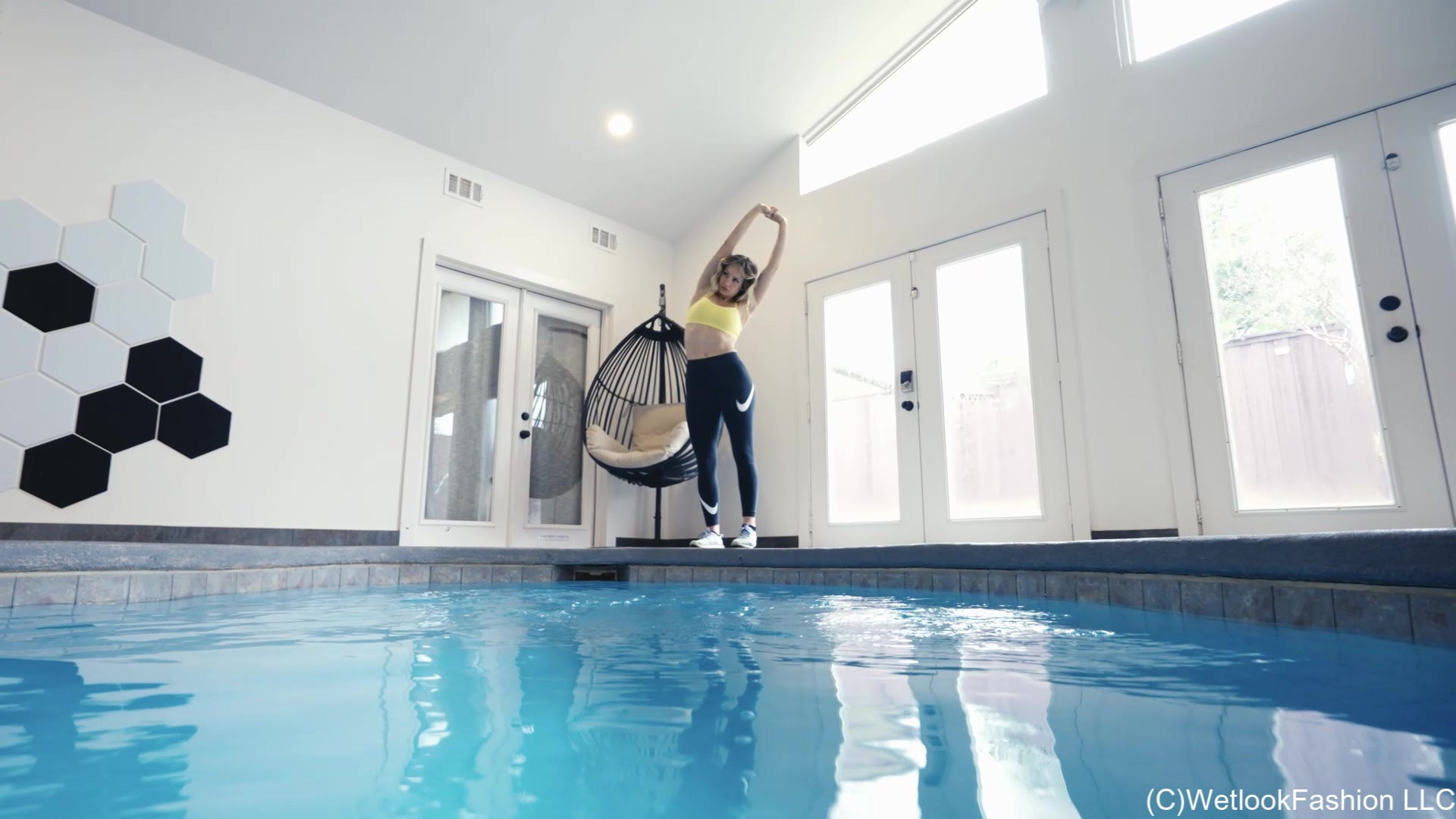 Camille Trains and Swims in Nike Workout Gear