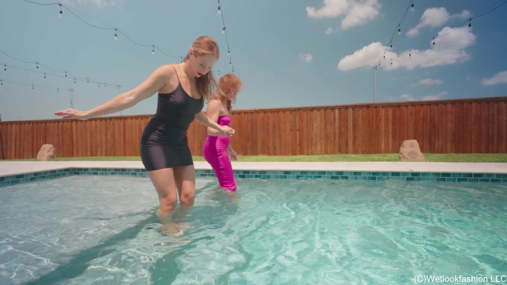 Camille and Tiffany Have a Wet Pool Fling after Clubbing