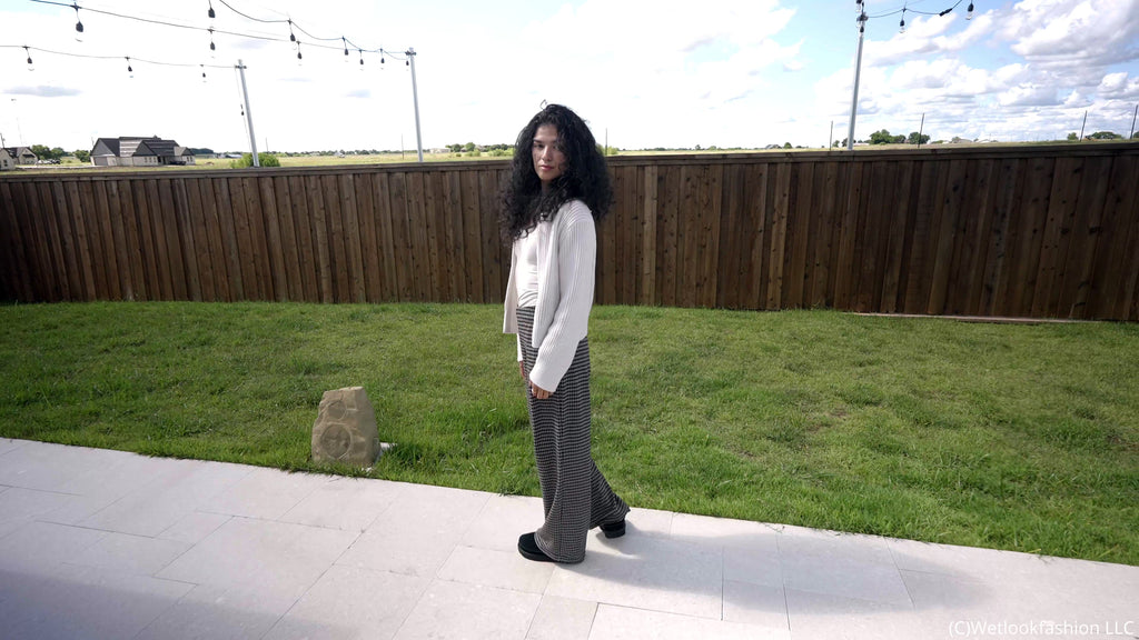 Carla Takes a Dip in the Pool Wearing a Casual Outfit