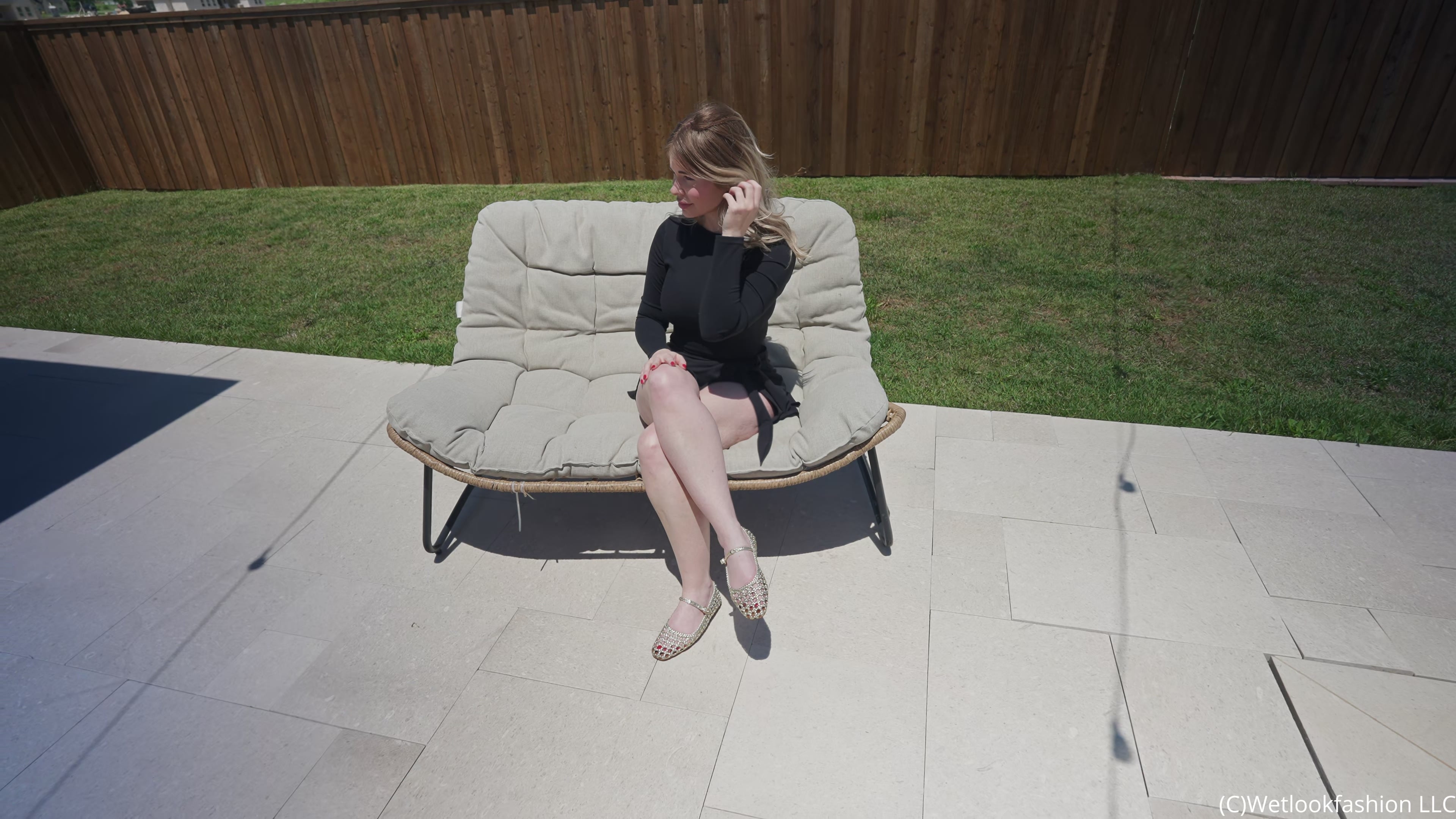 Casey Gets Wet in a Little Black Dress