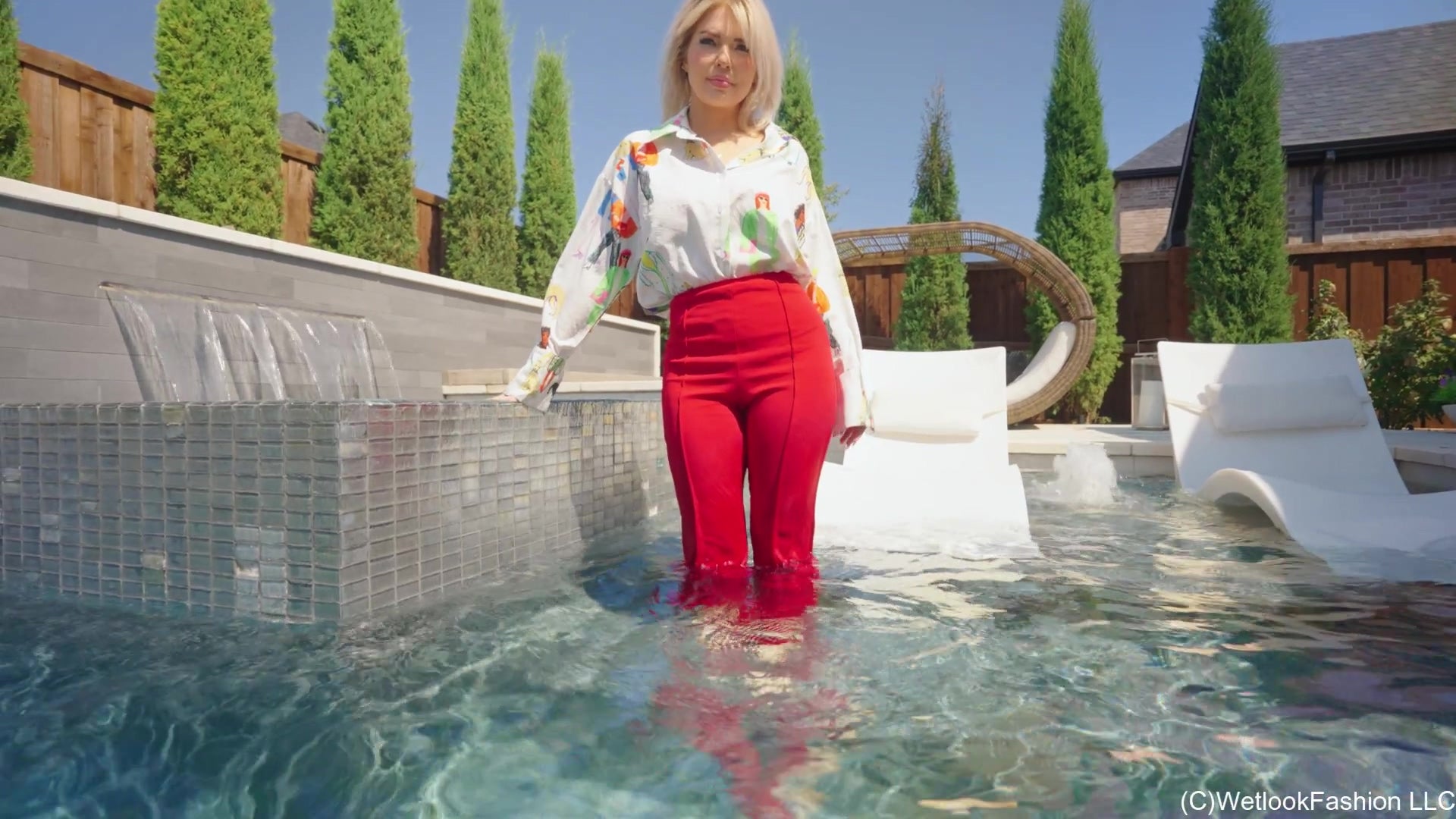 Casey Has Some Business in the Pool