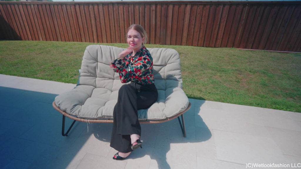 Casey Takes a Pool Dip in a Business Outfit