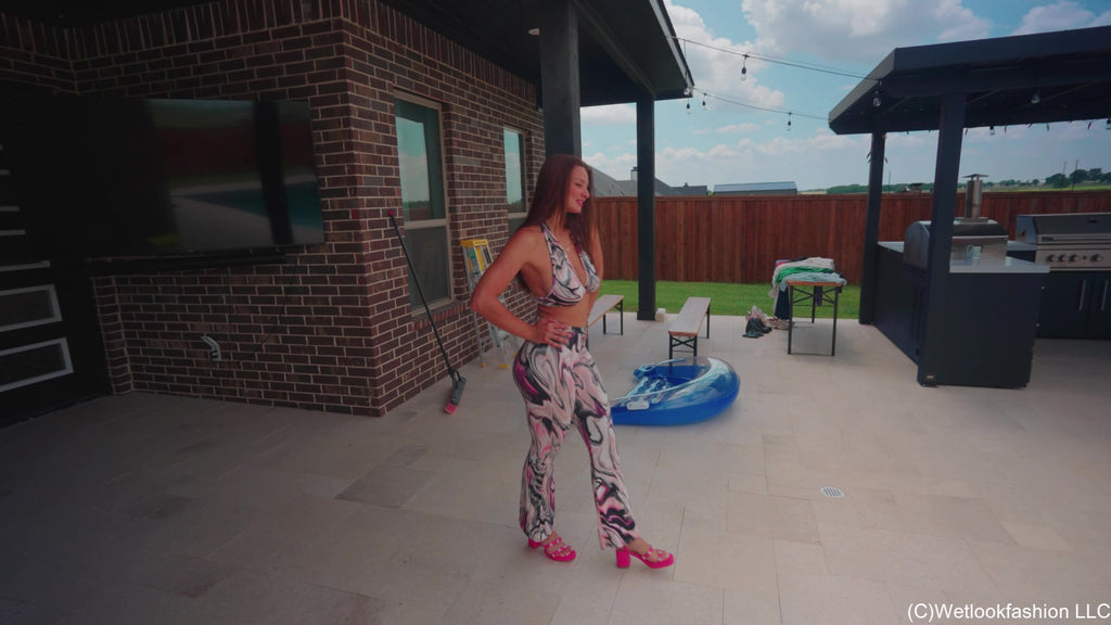 Danielle Swims and Dives in a Pant Set