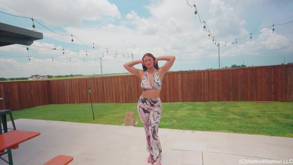 Danielle Swims and Dives in a Pant Set