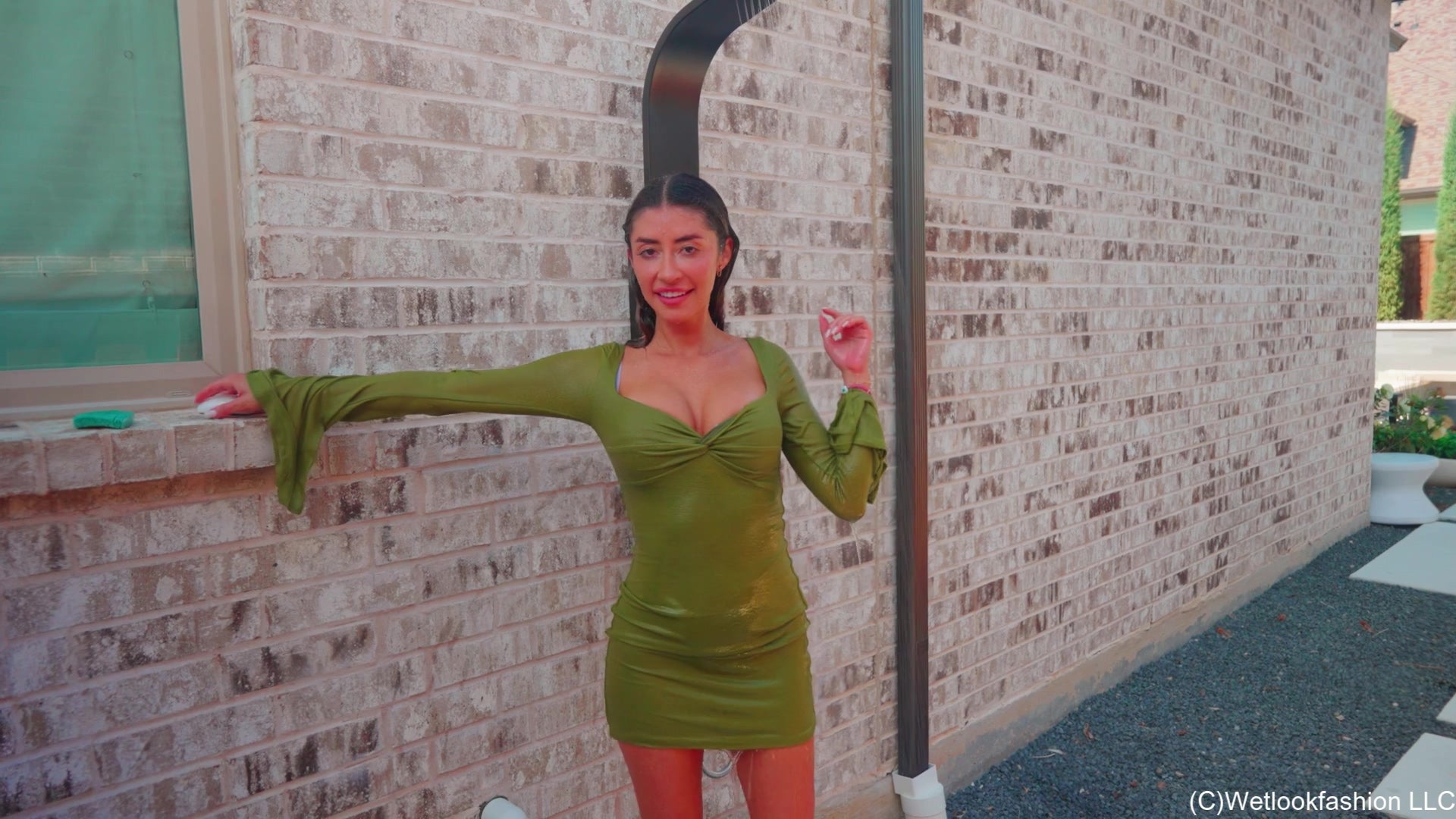 Diana Gets Wet in a Short Dress and Heels