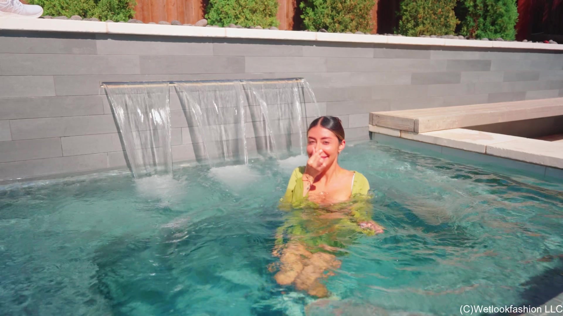 Diana Gets Wet in a Short Dress and Heels