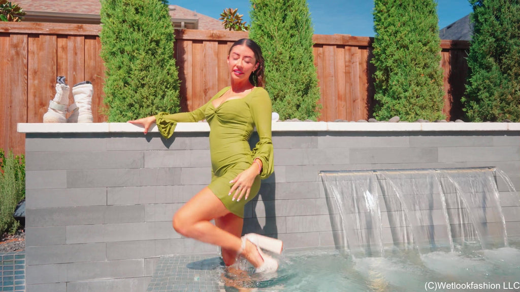 Diana Gets Wet in a Short Dress and Heels