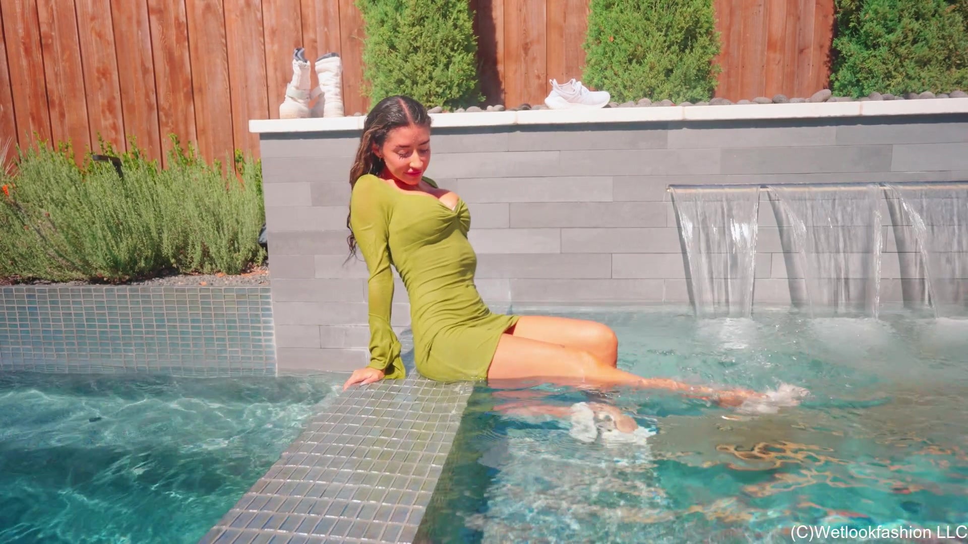 Diana Gets Wet in a Short Dress and Heels