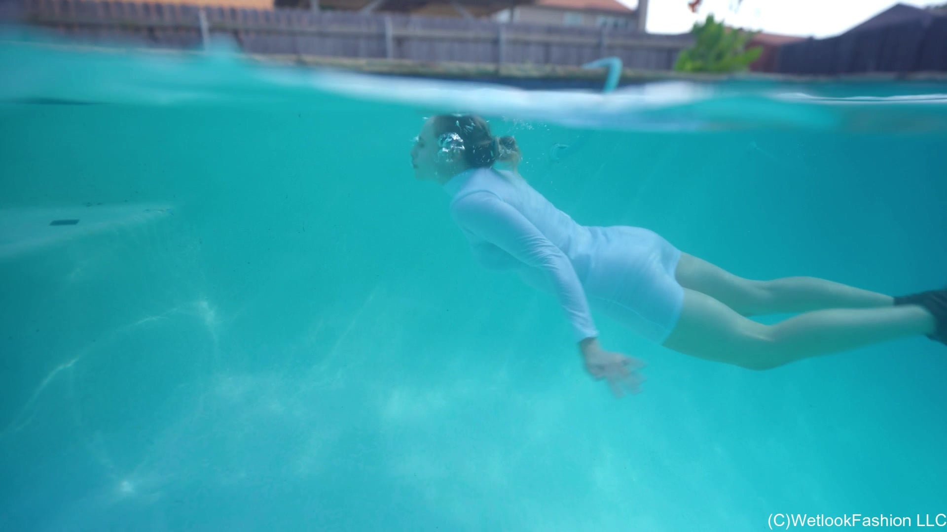 Dive into Desire: Camille's Poolside Provocation