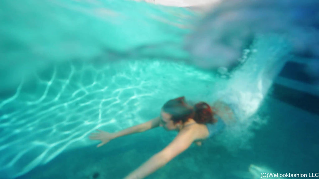 Emma Swims in White Baggy Pants and a Lace Top