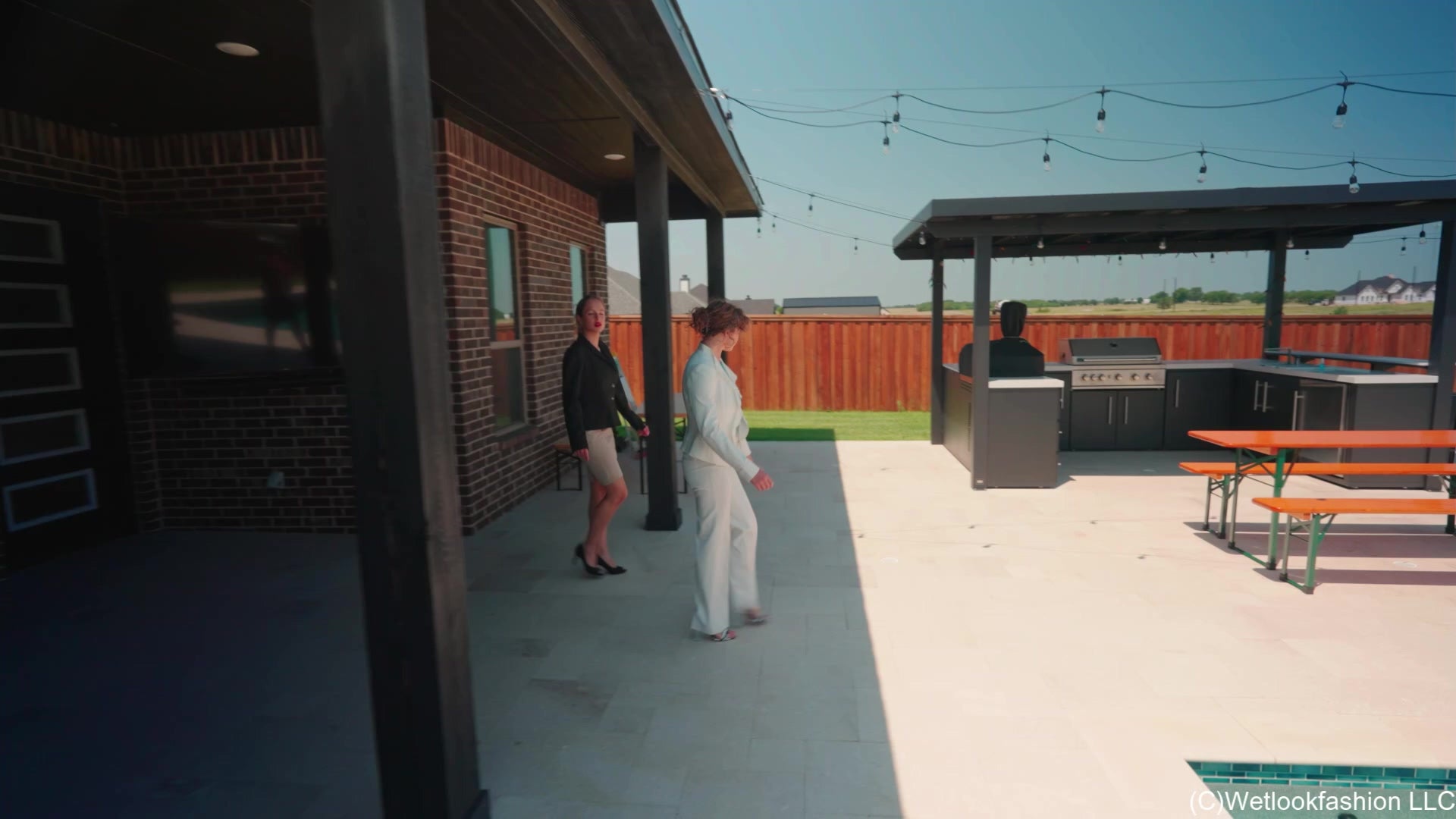 Real Estate Deal Featuring Camille and Tiffany end up in the Pool