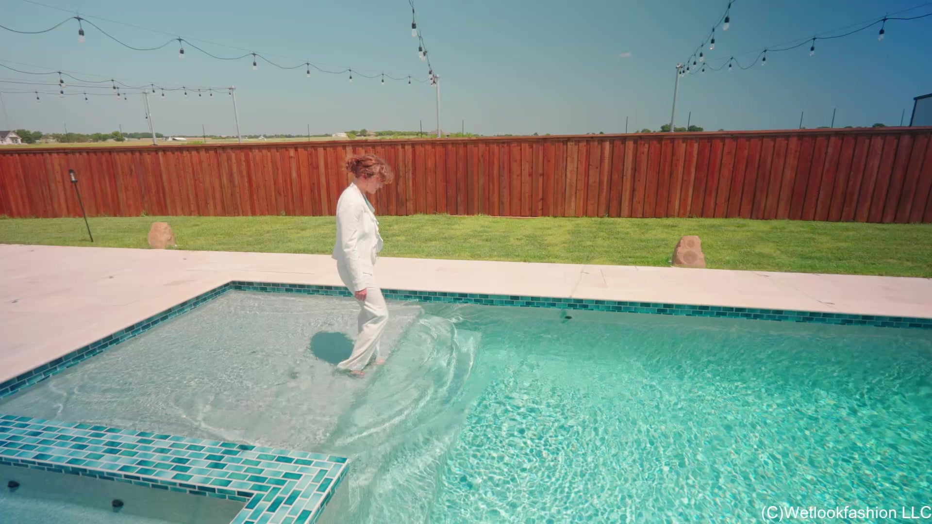 Real Estate Deal Featuring Camille and Tiffany end up in the Pool