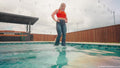 Introducing Brinley Getting Wet in Skinny Jeans and Crop Top