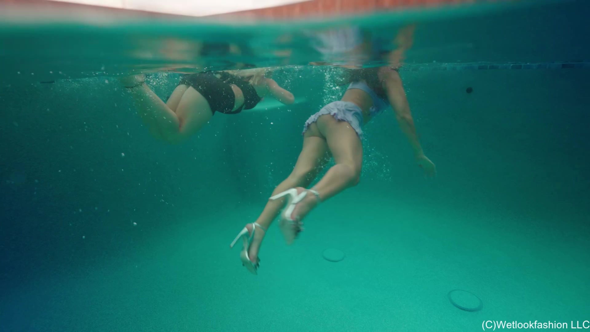 Iris and Brinley Start the Pool Party Early