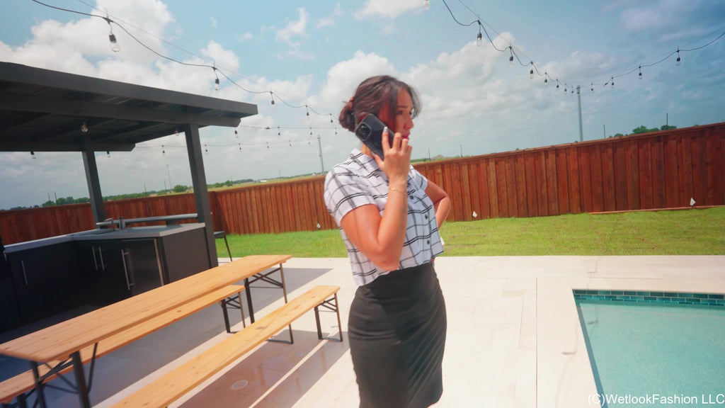 Iris Gets Bad News While Swimming in a Business Outfit