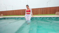 Iris Swims in Sheer White and Lingerie